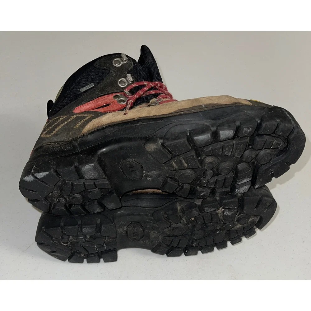 Asolo Mens Hiking Boots Gore-Tex Vibram Suede Backpacking Brown Red Size 10.5